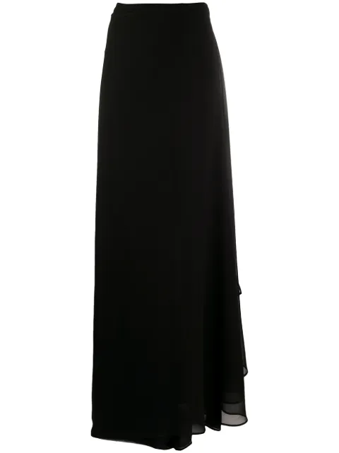 Talbot Runhof draped-side wide-leg trousers