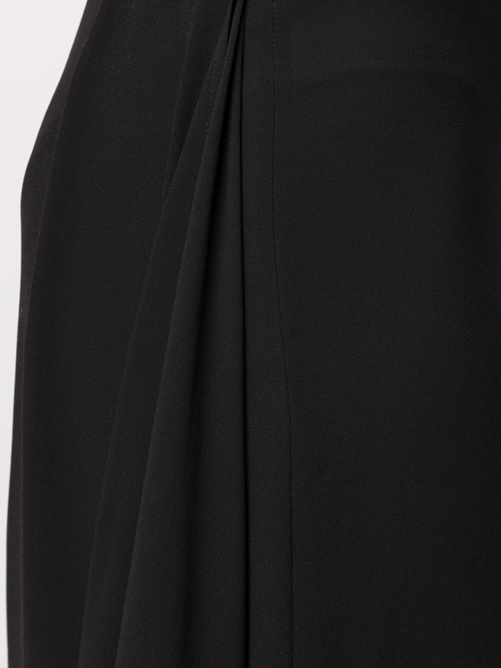 Shop Talbot Runhof Draped-side Wide-leg Trousers In Black