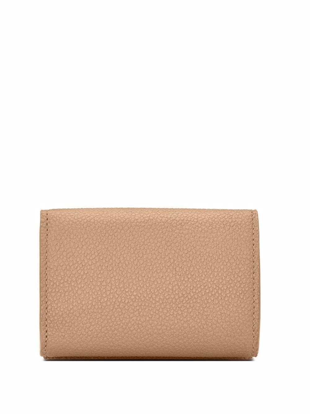 Saint Laurent Portemonnee met monogramplakkaat Beige