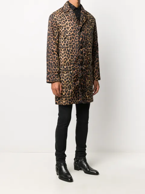 Saint Laurent Leopard Print Coat - Farfetch