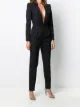 Saint Laurent deep V-neck tailored jumpsuit