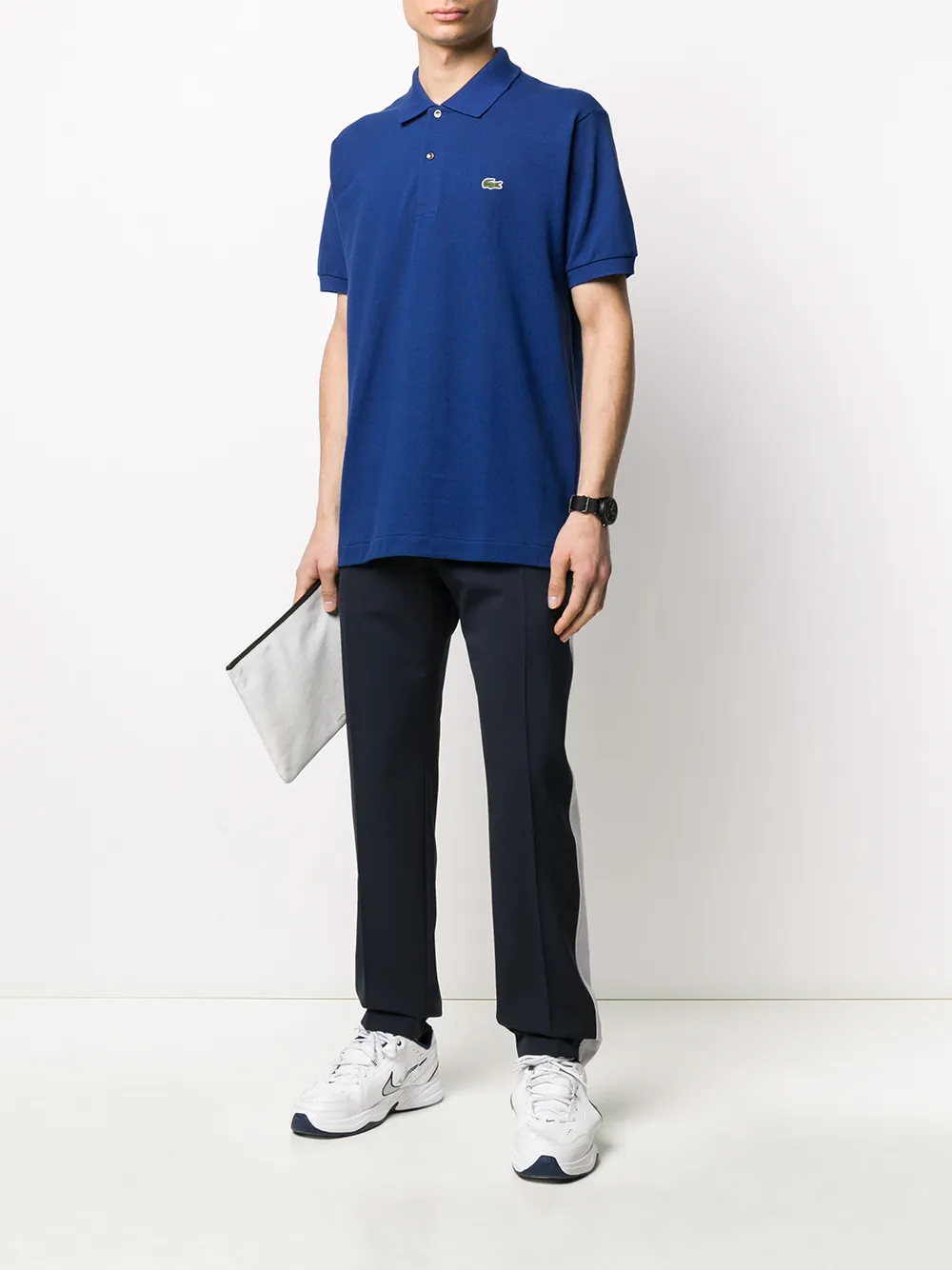 Lacoste Poloshirt met geborduurd logo - Blauw