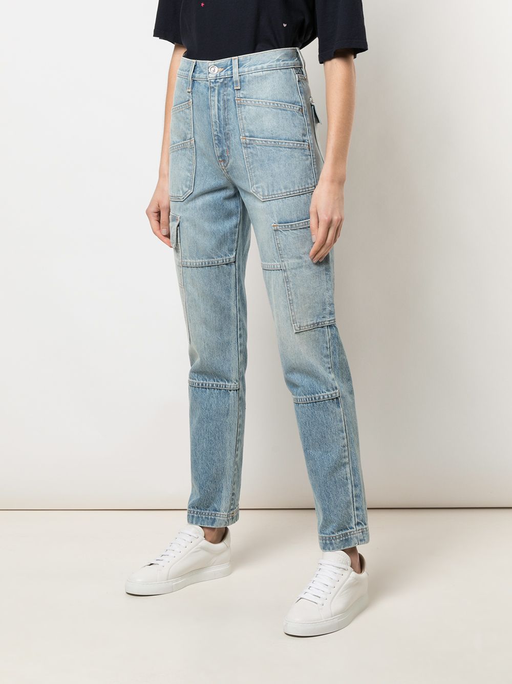 фото Slvrlake джинсы с завышенной талией и вставками