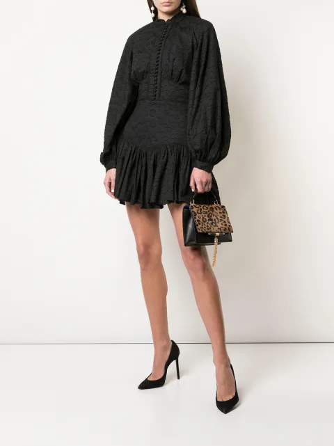 acler bastia dress in golden leaves