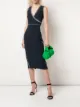 Image 2 of DVF Diane von Furstenberg pattern trim V-neck dress
