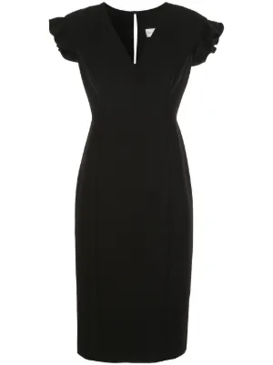 milly ruffle tie wrap dress