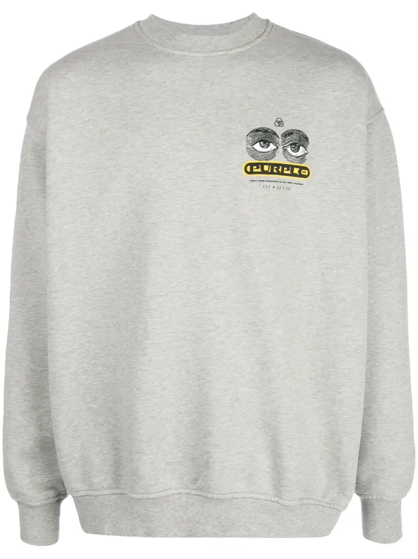 purple crewneck sweatshirt