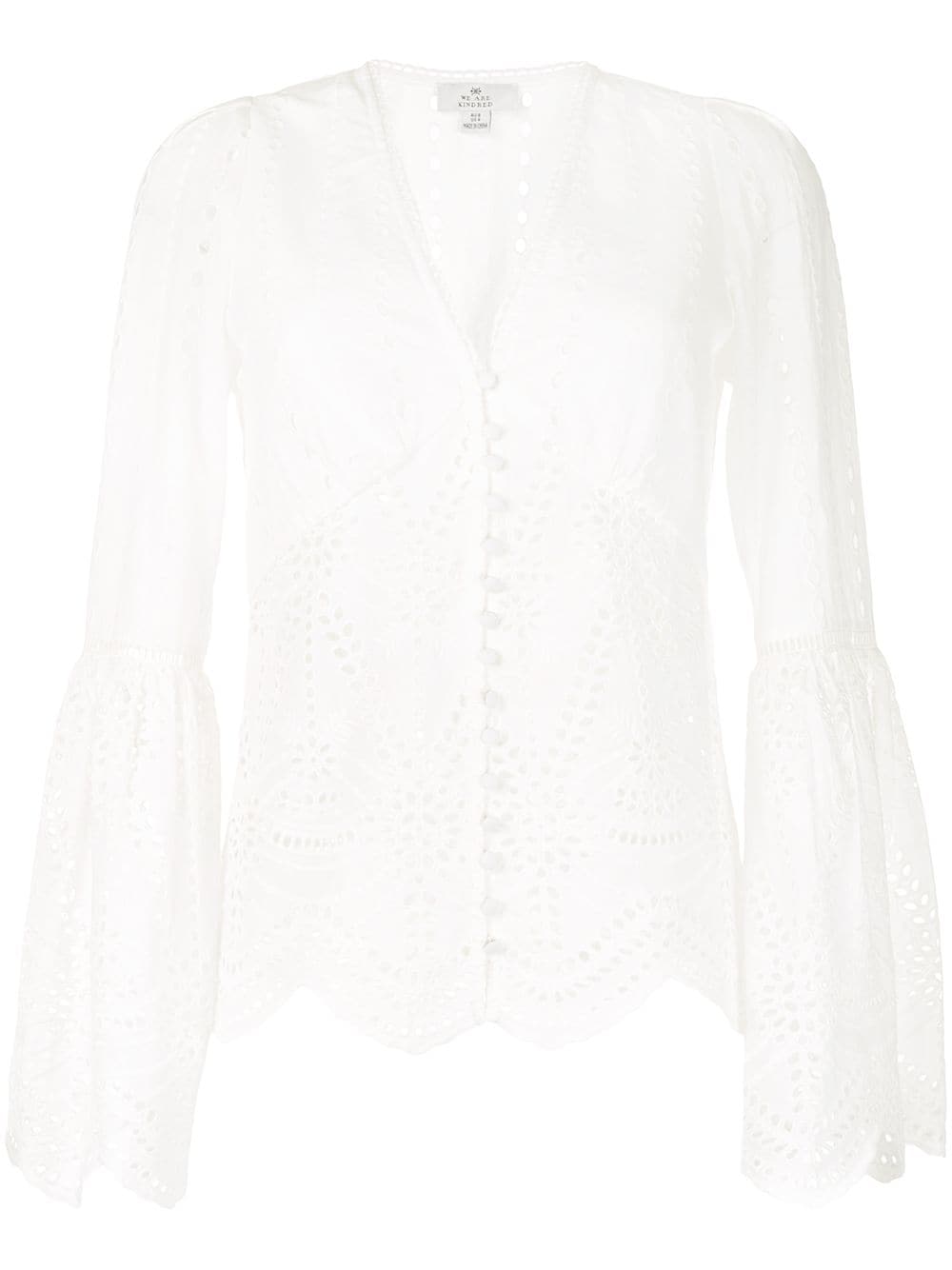 Shop We Are Kindred Lola Long-sleeve Blouse In White