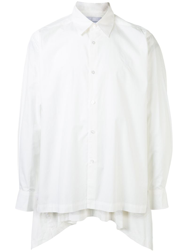 Shop Fumito Ganryu Back Pleated Shirt In White