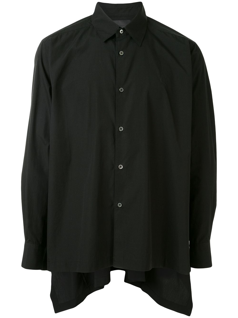 Fumito Ganryu Back Pleated Shirt In Black