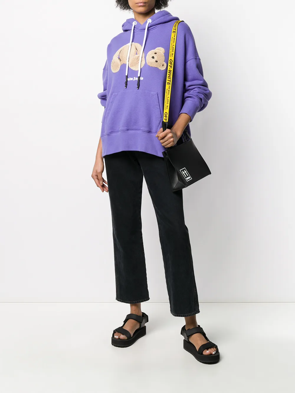 palm angels purple bear hoodie