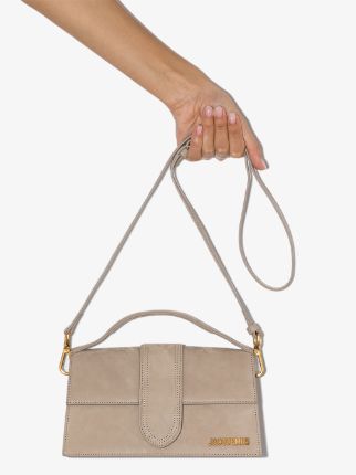 beige Le Grand Bambino suede top handle bag展示图