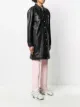 Stussy однобортное пальто из искусственной кожи