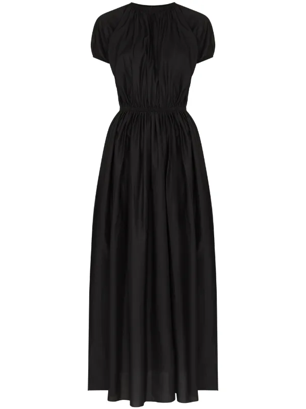 ruched cotton dress