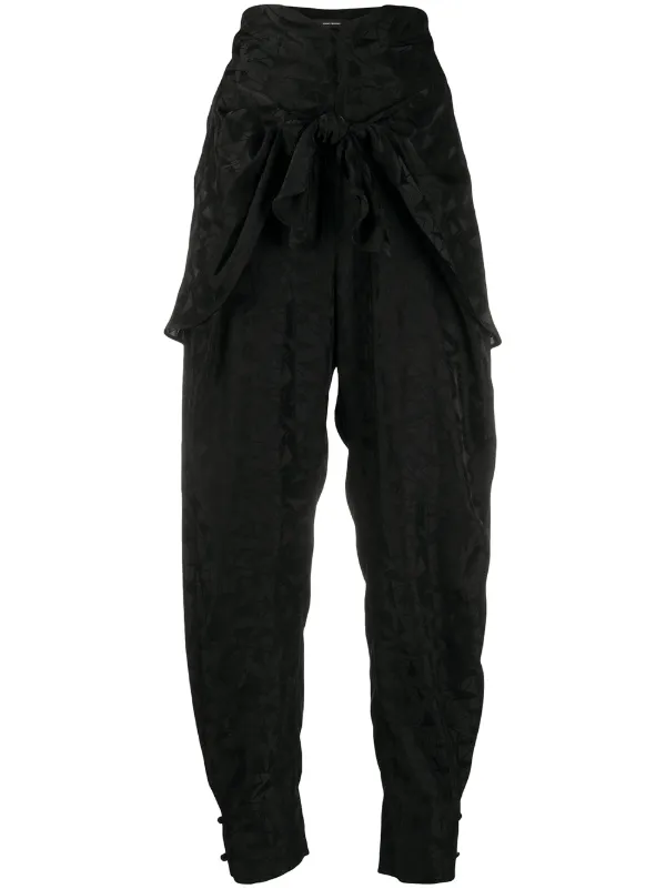 black tapered track pants