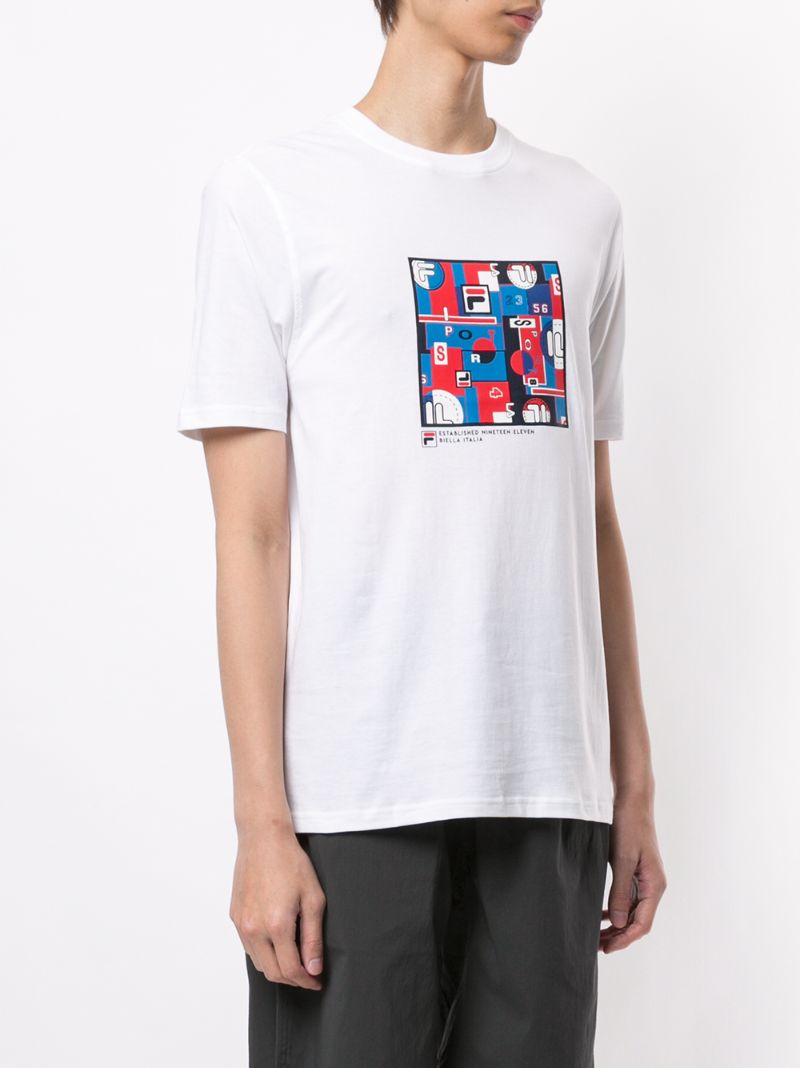 Shop Fila Logo Print T-shirt In White