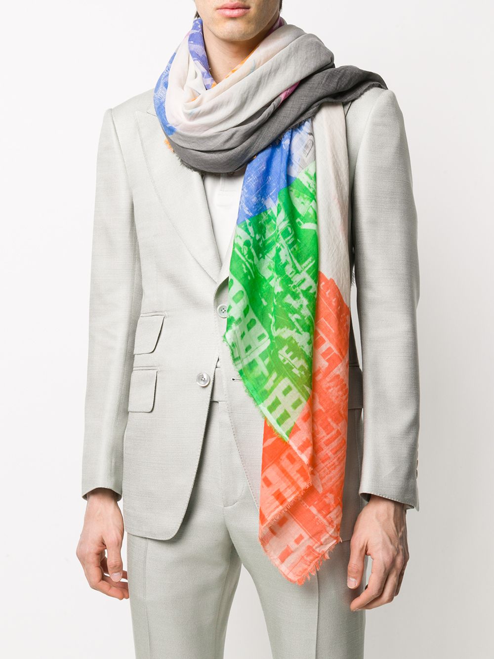 фото Faliero sarti town-print scarf