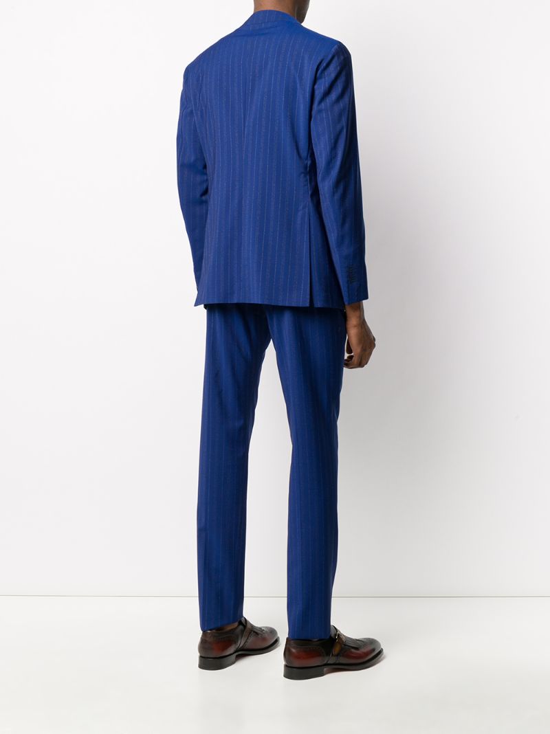 Shop Bagnoli Sartoria Napoli Fitted Two-piece Suit In Blue