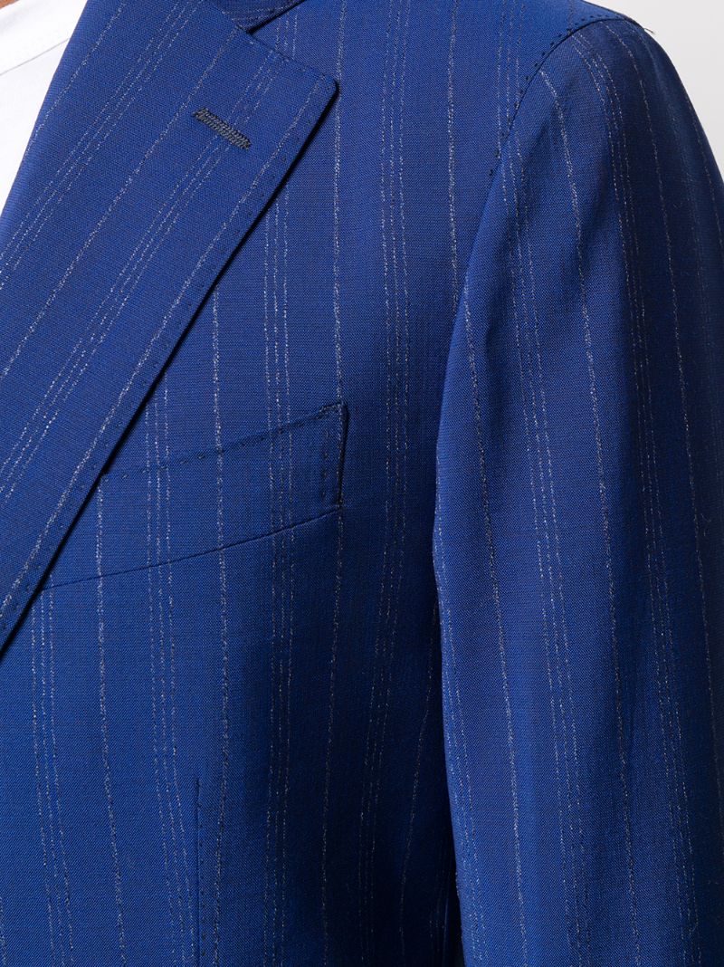 Shop Bagnoli Sartoria Napoli Fitted Two-piece Suit In Blue