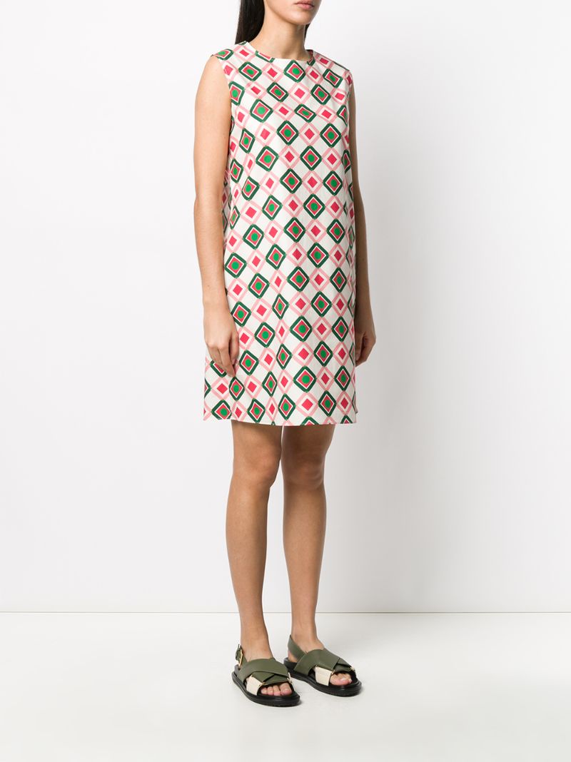 Shop Aspesi Geometric Shift Dress In Pink