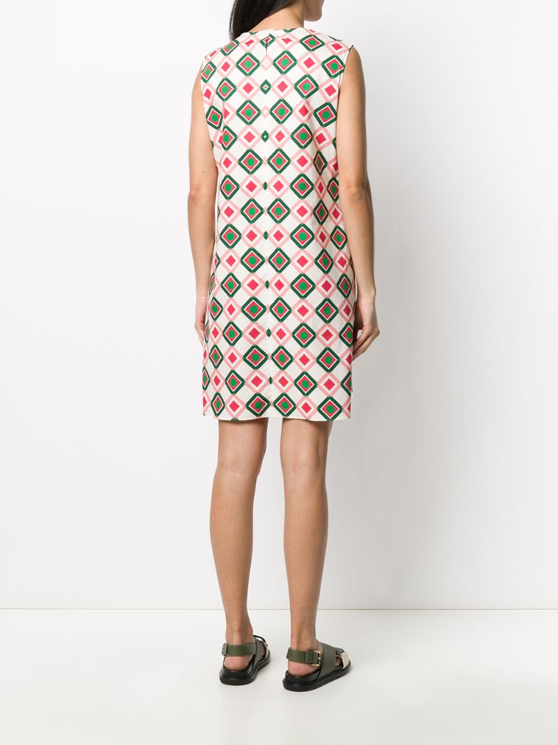 Shop Aspesi Geometric Shift Dress In Pink