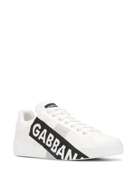 dolce and gabbana nylon and rubber portofino sneakers