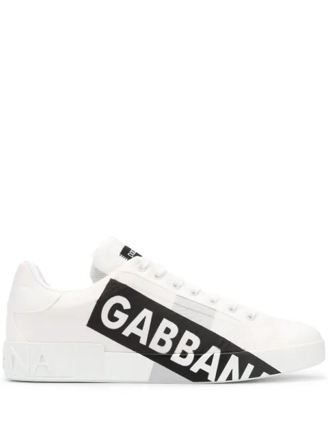 dolce and gabbana nylon and rubber portofino sneakers