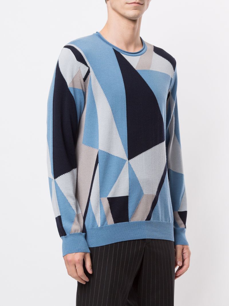 GIORGIO ARMANI GEOMETRIC PATTERN JUMPER 