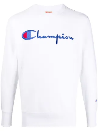 champion logo crew neck sweatshirt