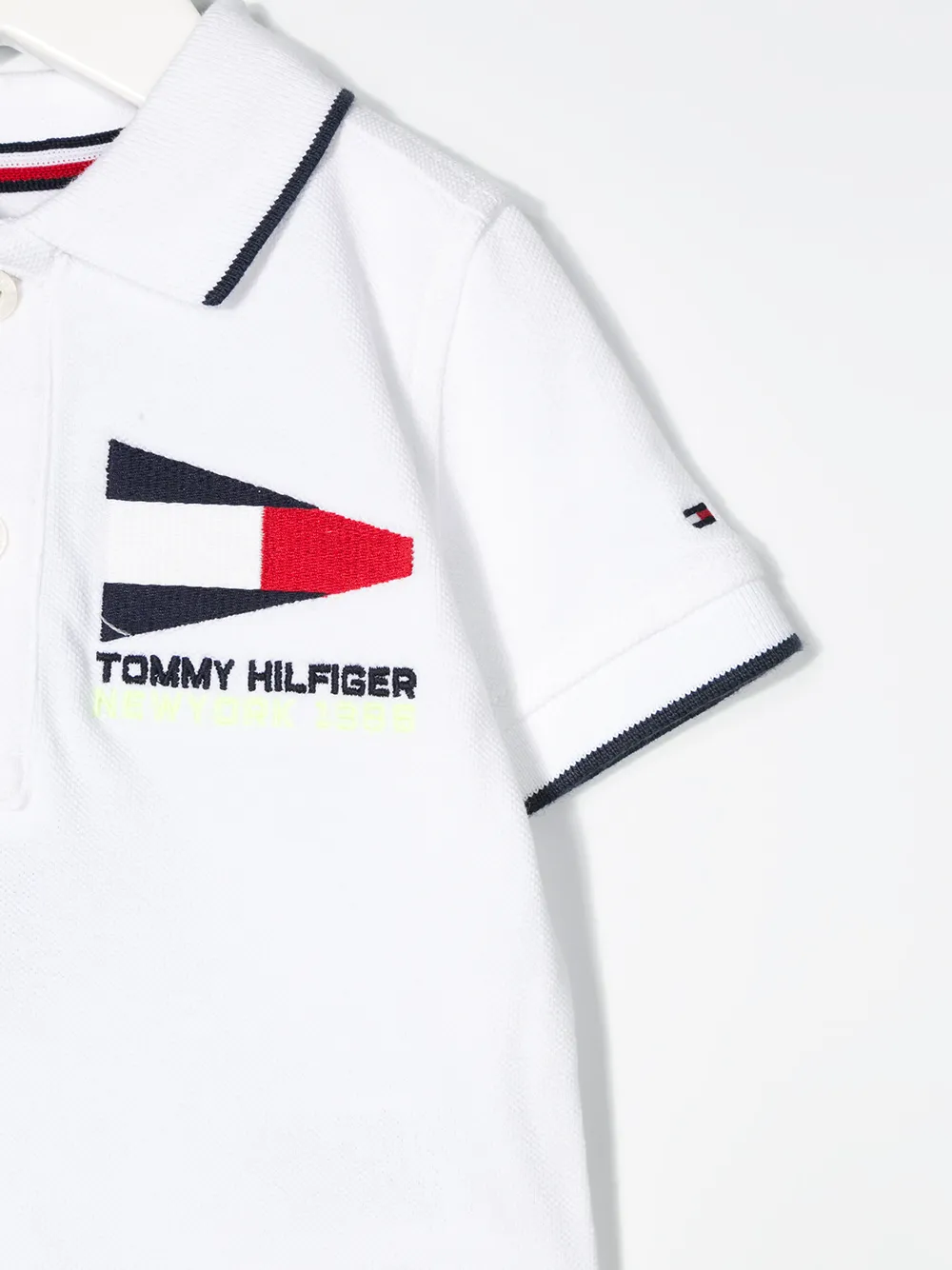 фото Tommy hilfiger junior logo-embroidered polo shirt