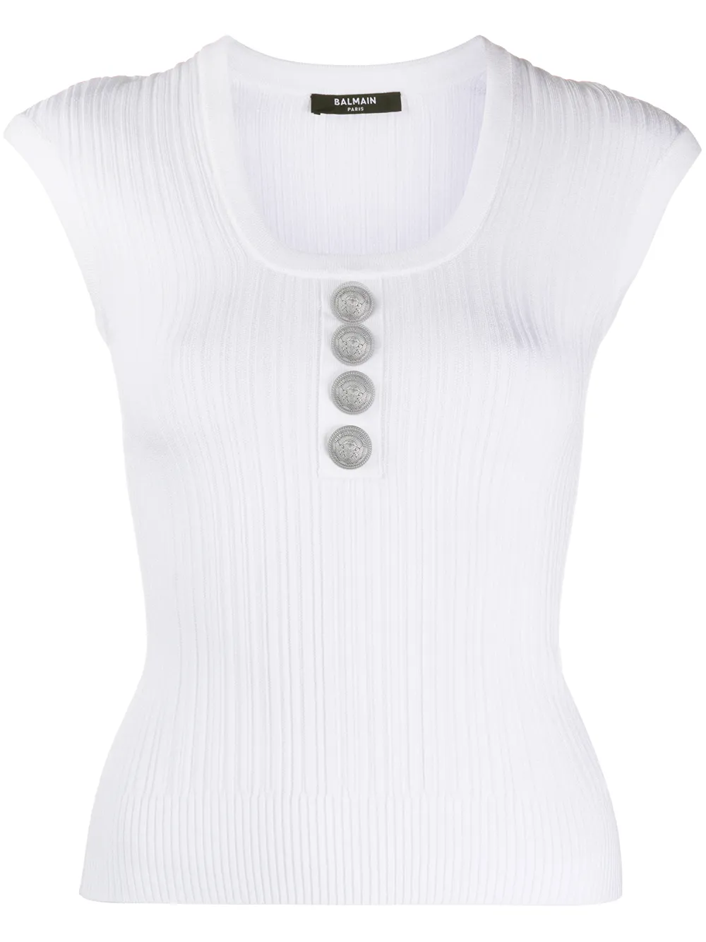 Balmain Geripptes Oberteil BQaBn 3VrnQ Balmain Geripptes Oberteil BQaBn 3VrnQ