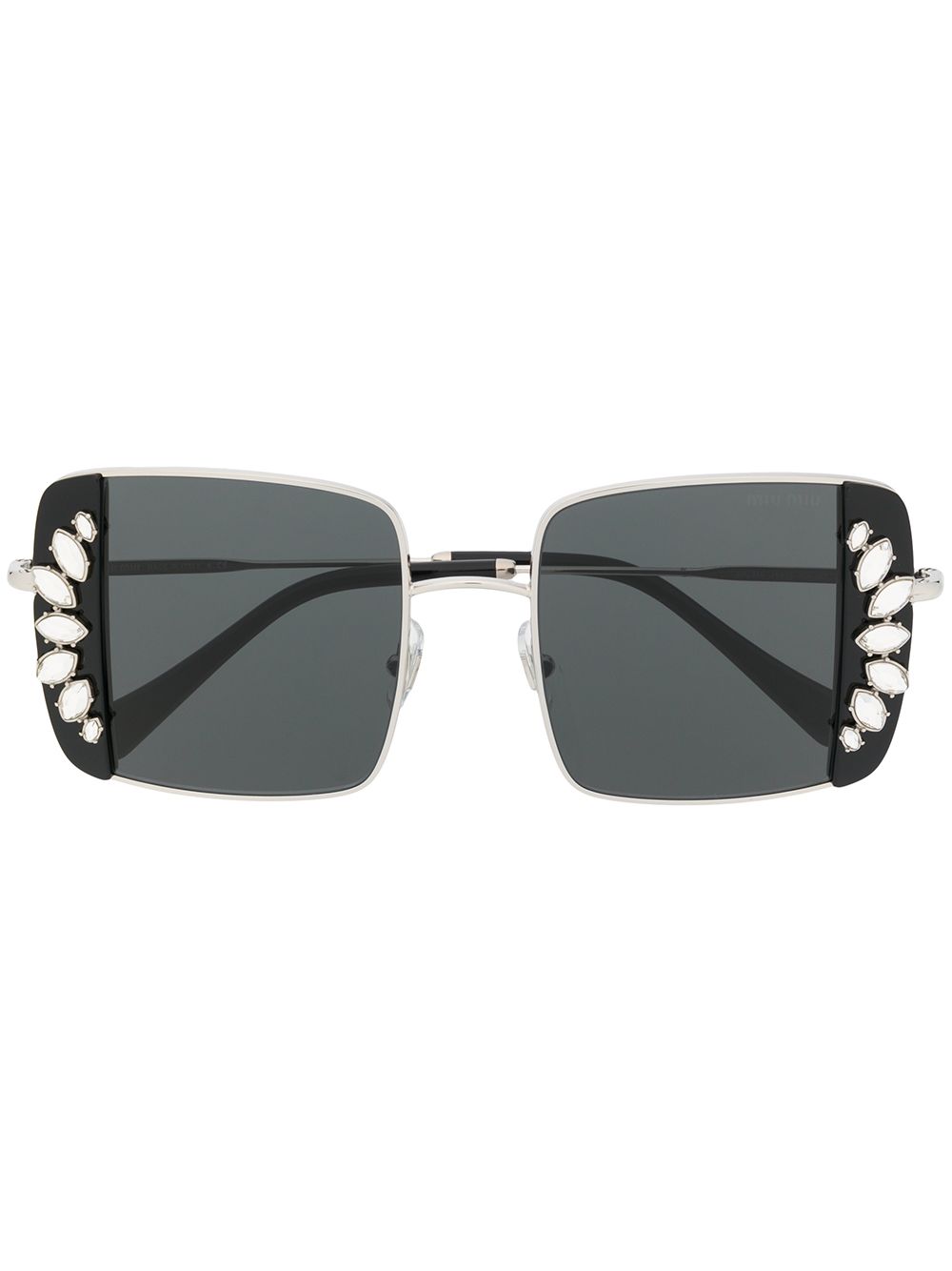 фото Miu miu eyewear crystal square-frame sunglasses