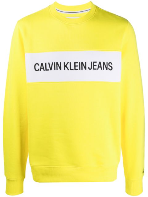 yellow calvin klein sweatshirt