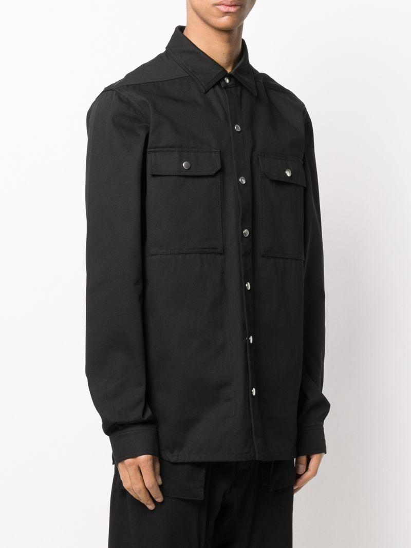 Shop Rick Owens Drkshdw Graphic-print Shirt Jacket In Black