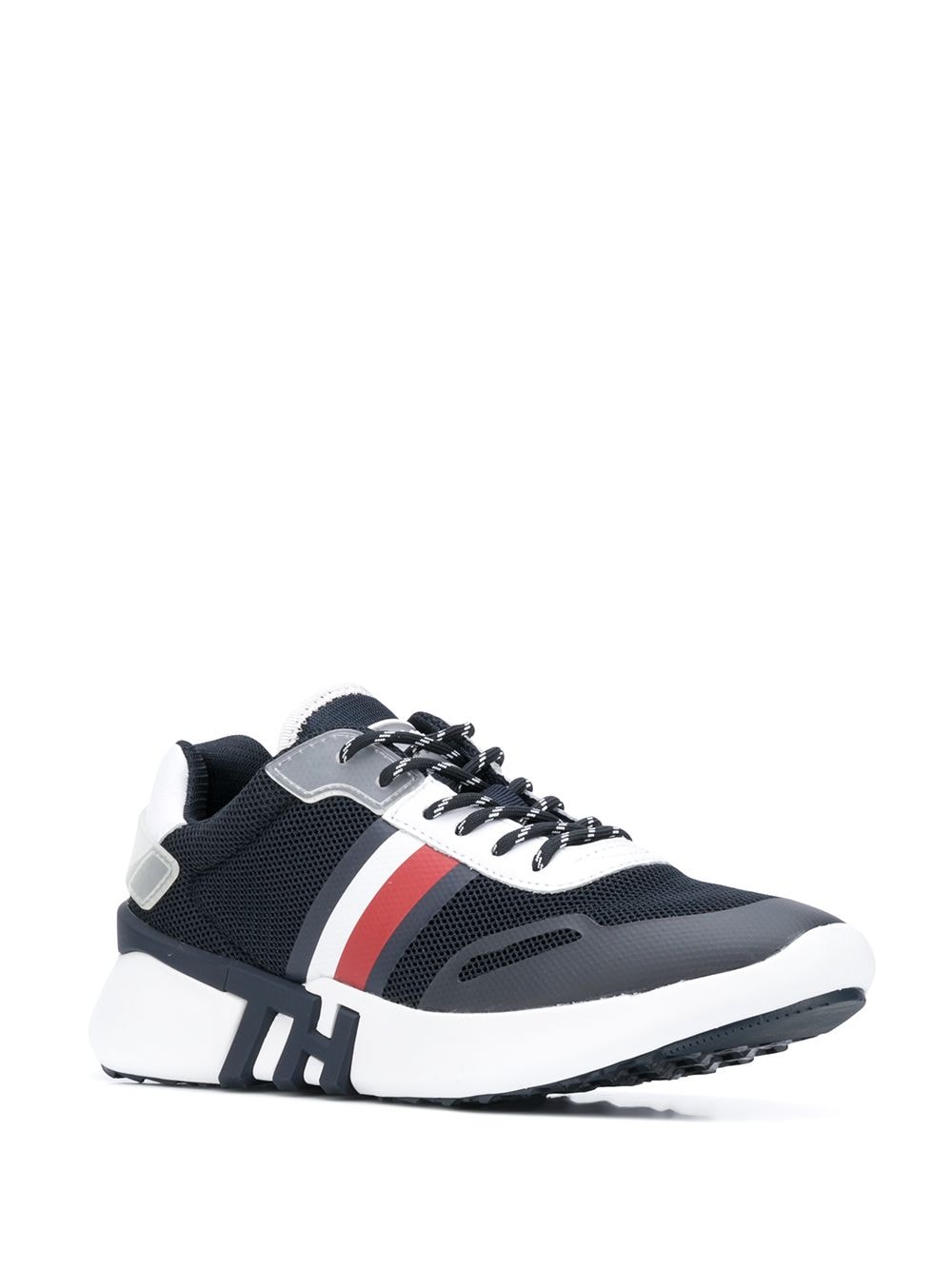 Shop Tommy Hilfiger side stripe mesh sneakers with Express Delivery ...