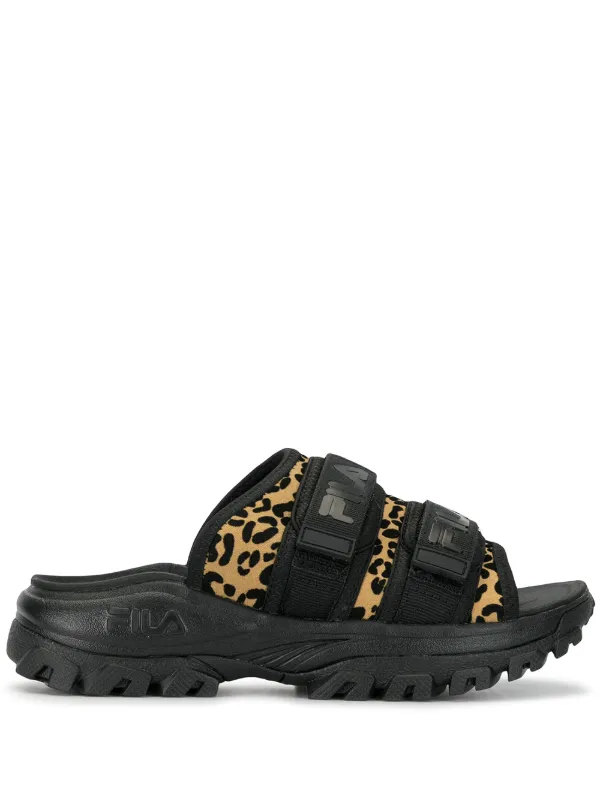 fila leopard sandals