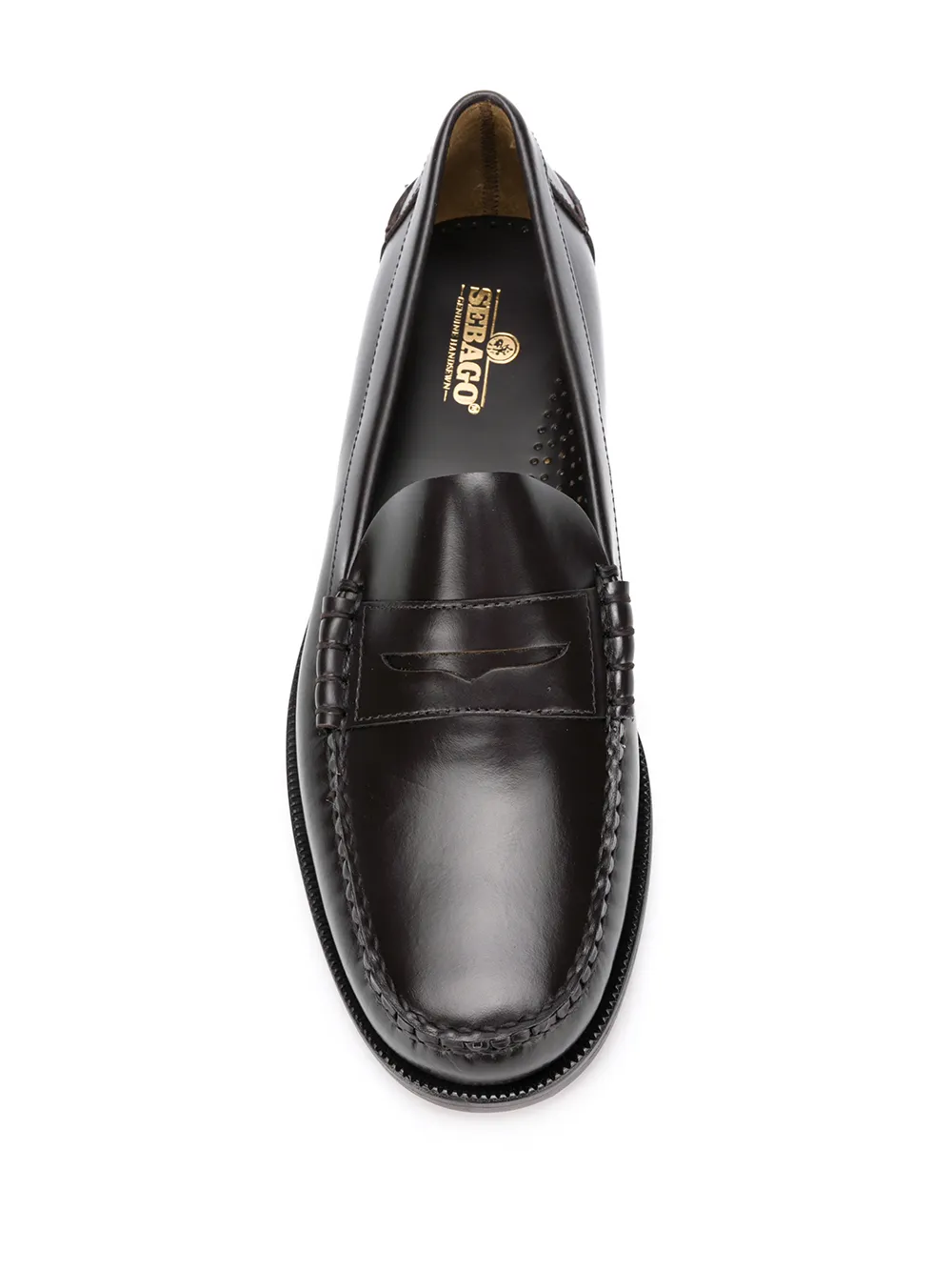 Sebago Leren penny loafers Bruin