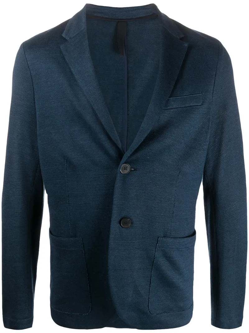 Harris Wharf London Textured Single-breasted Blazer In Blue