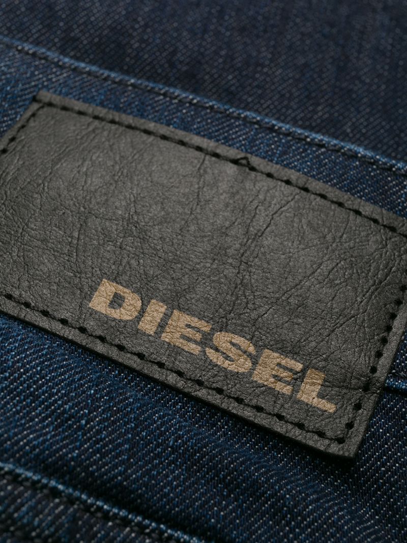 Shop Diesel Straight Leg Jeans In Blue