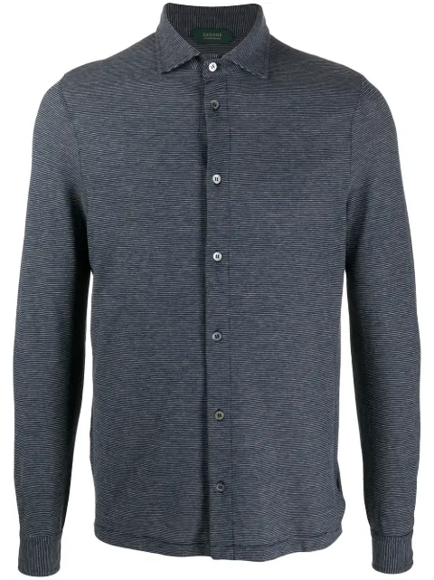 Zanone striped-print long-sleeved shirt 