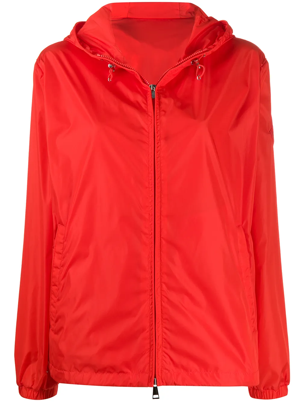 

Moncler short hooded zipped jacket - Red