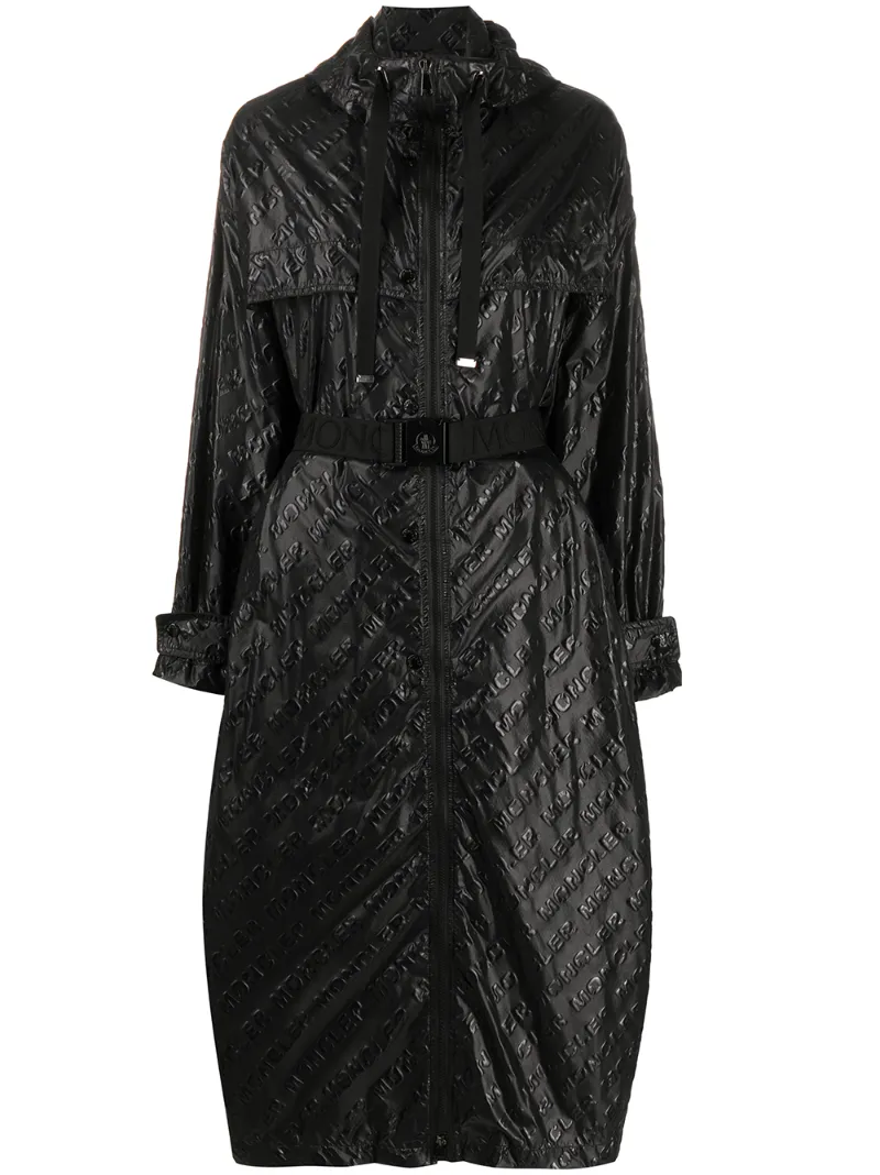 MONCLER BOUTEILLE EMBOSSED LOGO TRENCH