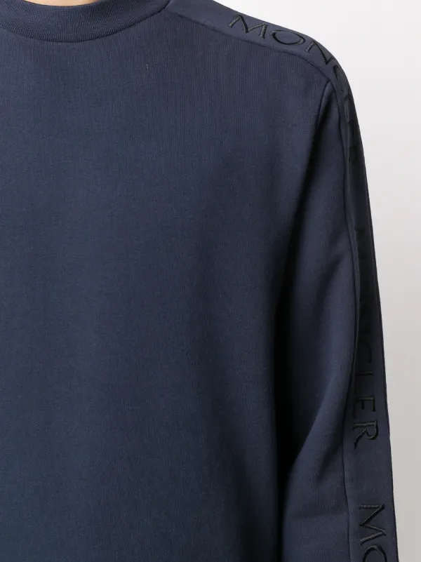 Moncler Sweatshirt Mit Logo Streifen Farfetch Moncler Sweatshirt Mit Logo Streifen Farfetch