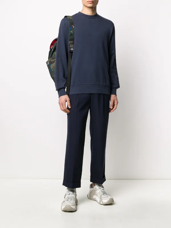 Moncler Sweatshirt Mit Logo Streifen Farfetch Moncler Sweatshirt Mit Logo Streifen Farfetch