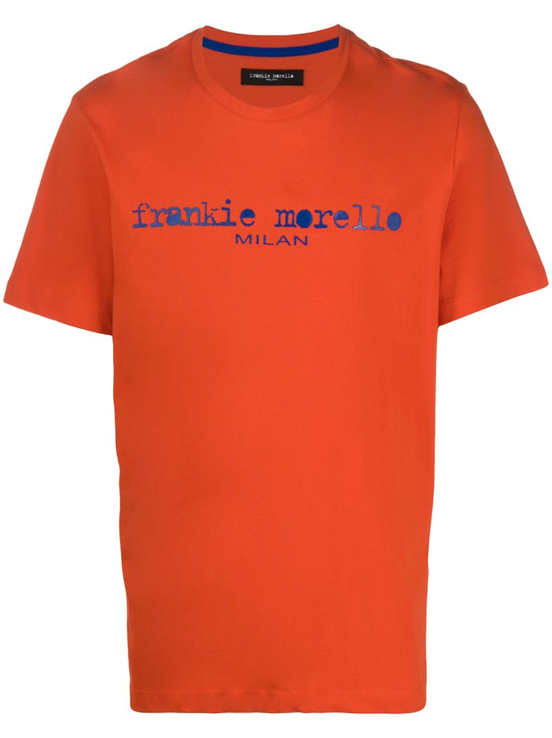 Frankie Morello Crew Neck Regular Fit T-shirt In Orange