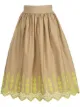 Image 1 of Adam Lippes embroidered hem skirt