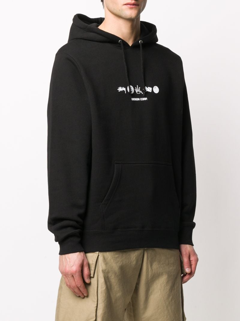 Shop Stussy Global Design Corp. Hoodie In Black