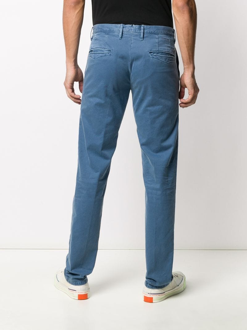 Shop Incotex Mid-rise Slim-fit Trousers In Blue