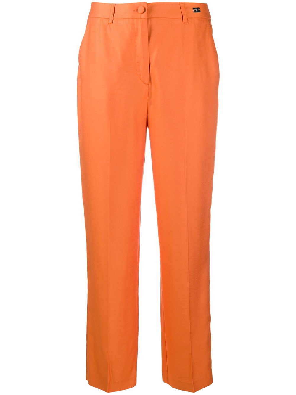 orange tapered trousers