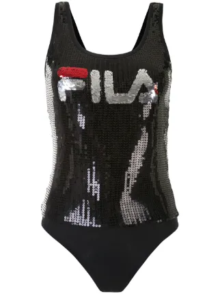 white fila bodysuit